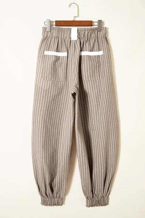 Drawstring Cargo Jogger Pants with Pockets