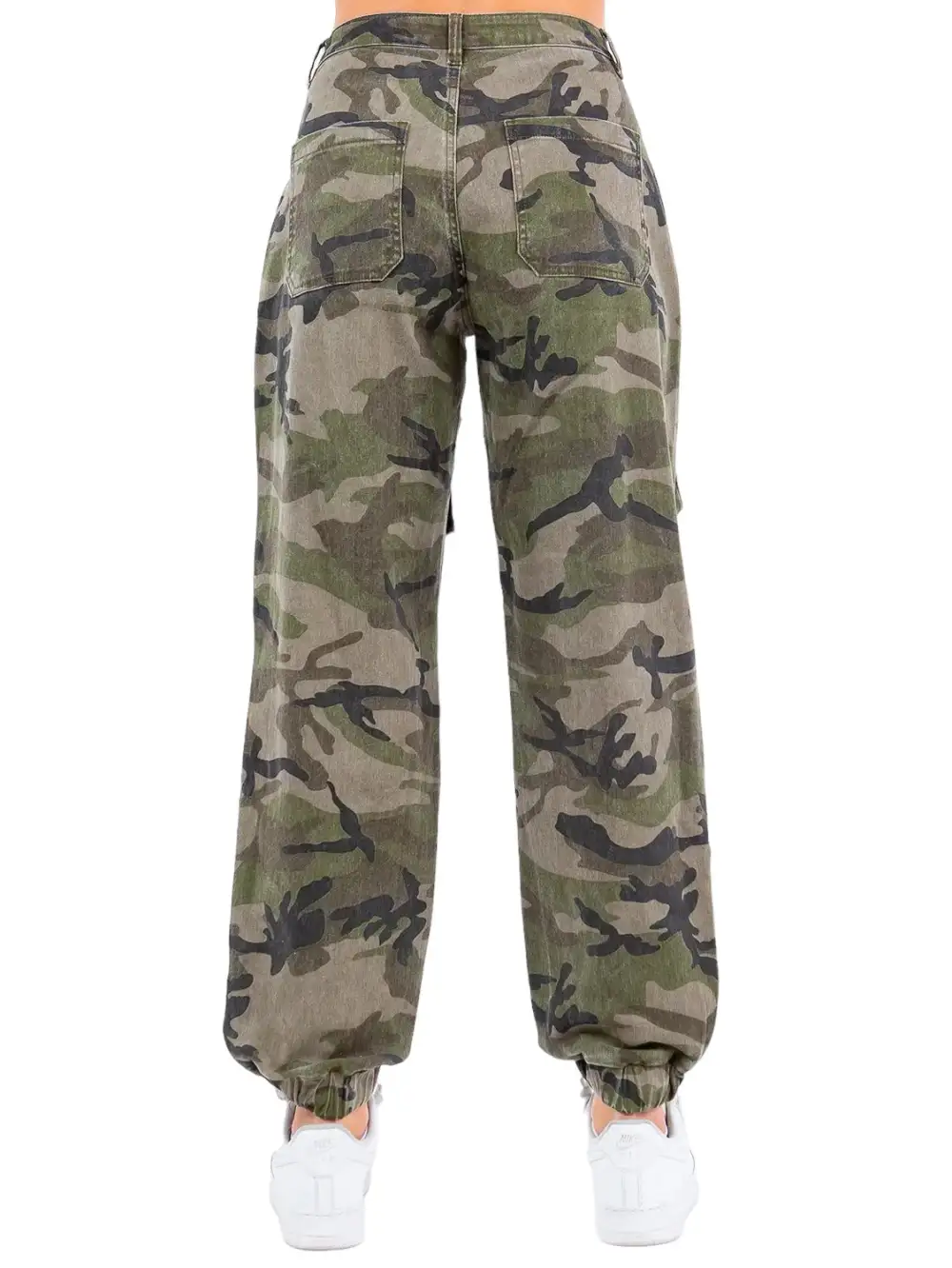 High-Waist Cargo Jeans