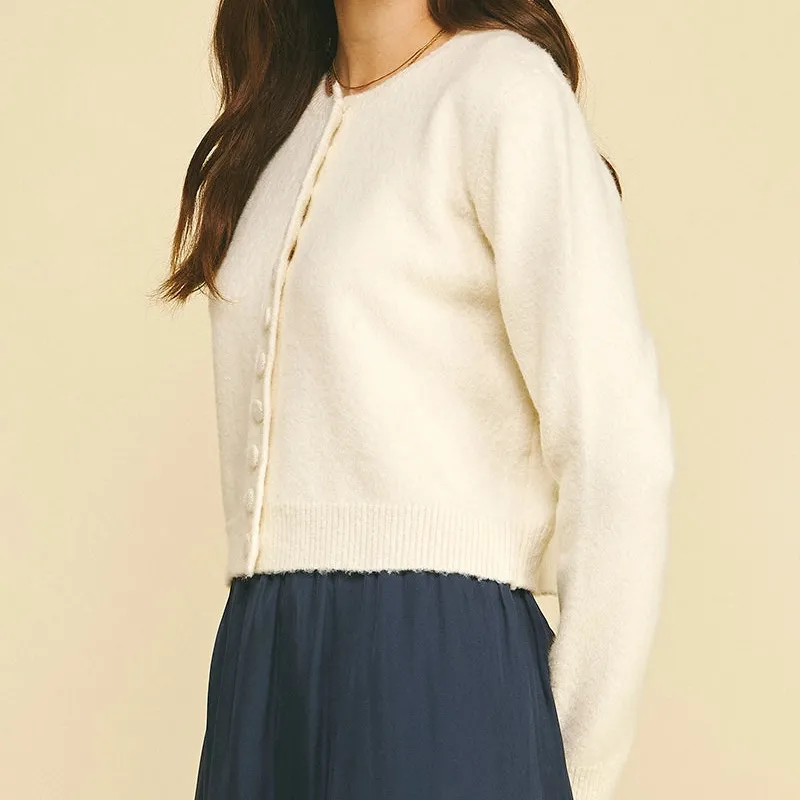 Textured Button Front Cardigan