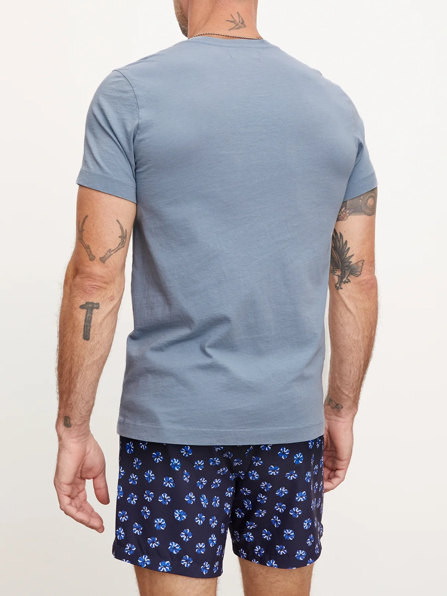 Men's Fashion Cotton V-Neck Solid Short Sleeve T-Shirt