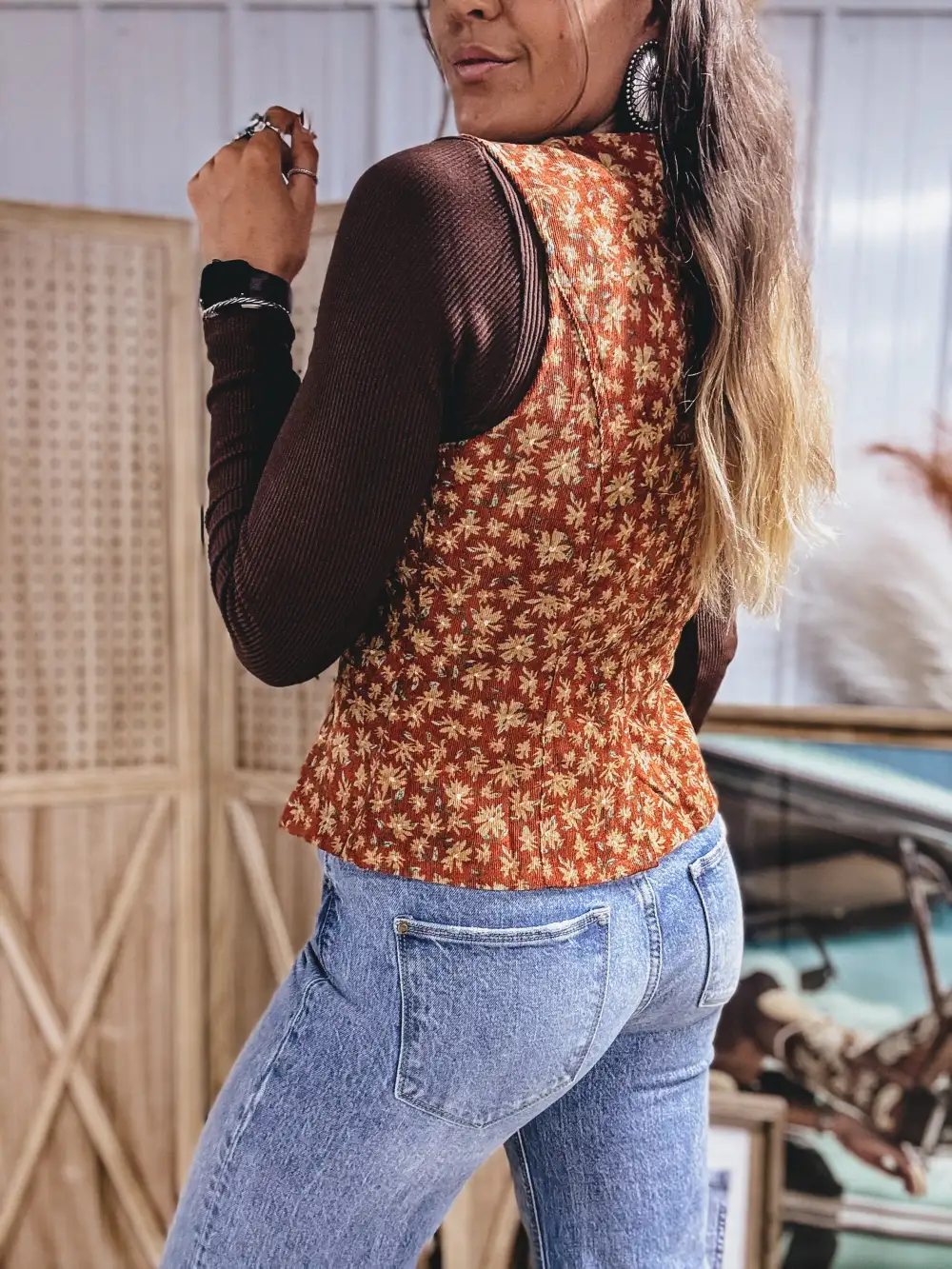 Seamed Detail Sleeveless Vest Top