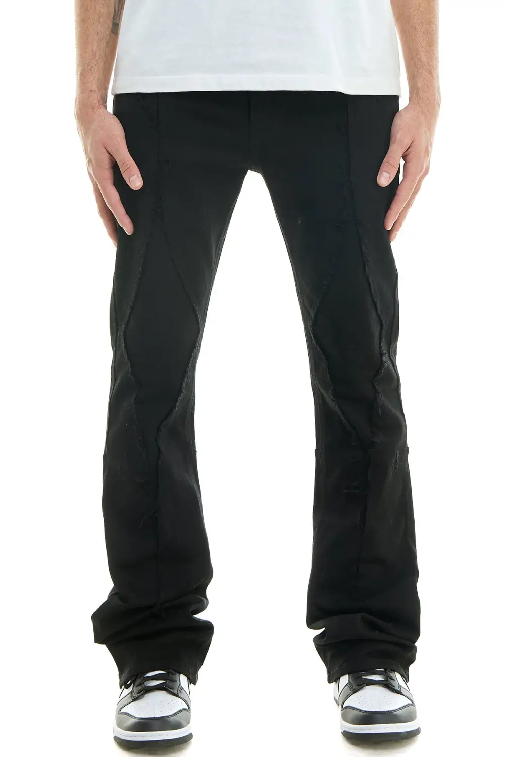 Men's Relaxed Flare Skinny Stacked Pants