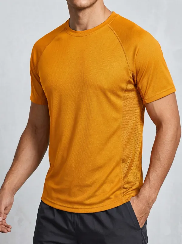 Men's Mesh-Panel Raglan T-Shirt