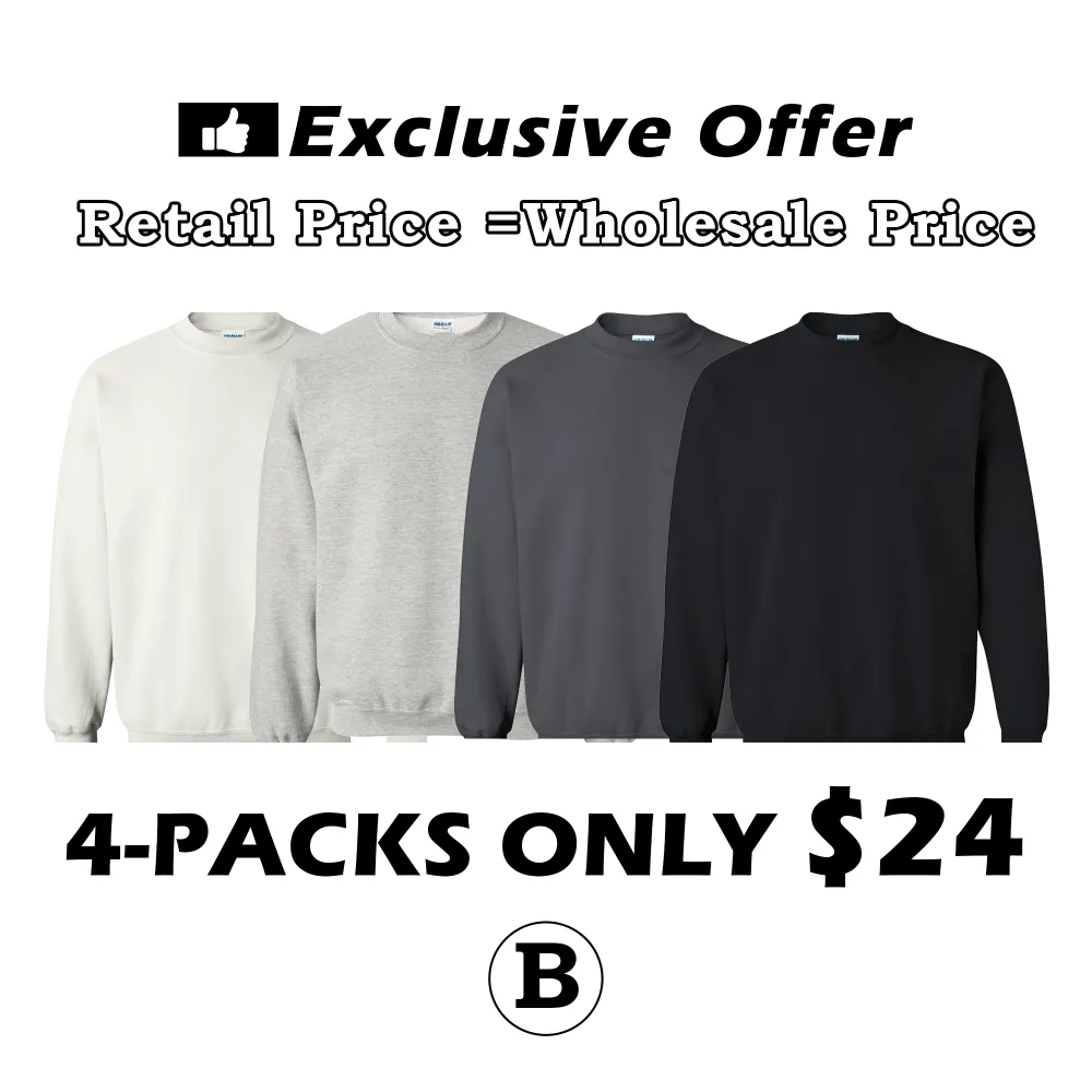 Gildan 18000 Adult Crewneck Sweatshirt, 8oz./yd., 100% cotton