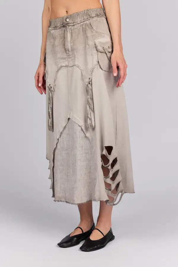 Washed Linen Skirt