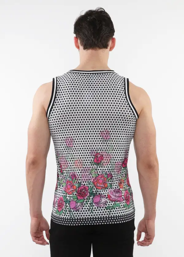 Comfortfit Printed Mesh Tank Top