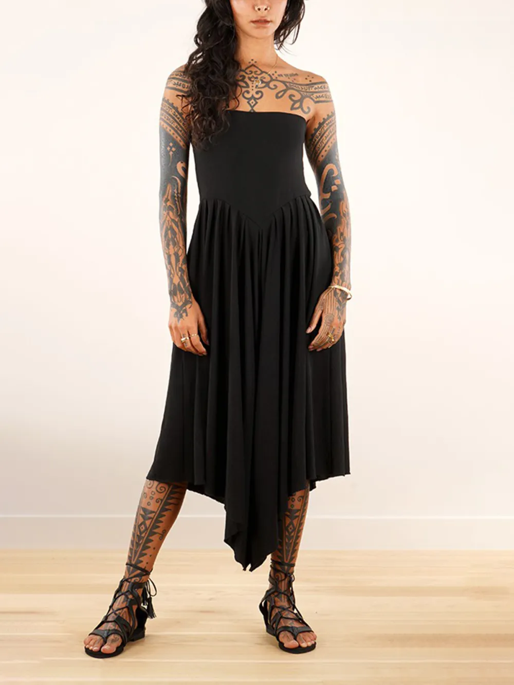 Skirted Harem Pant 2in1 Maxi Dress