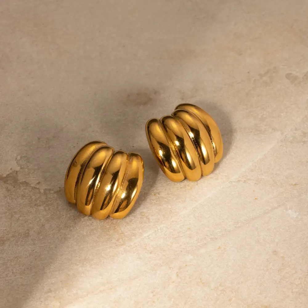 Stainless Steel Geometric Stud Earrings Classic