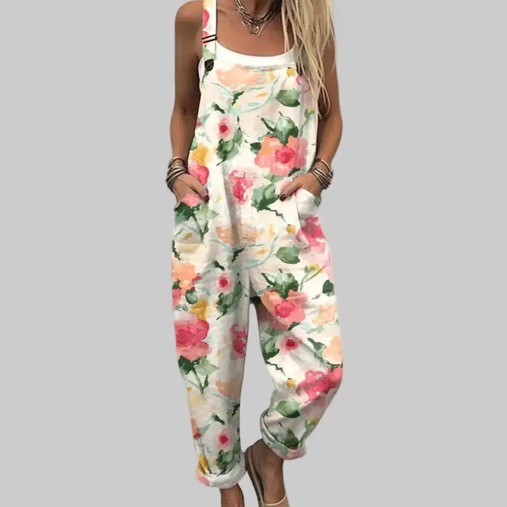 Polished Floral Relaxed Jumpsuit