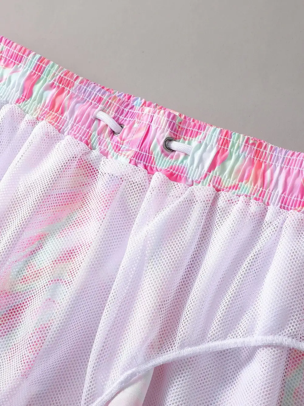 Men's Poolside Allover Print Drawstring Swim Trunks