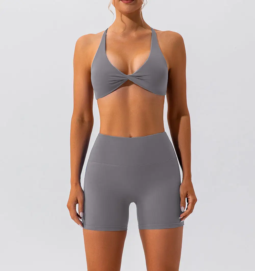 Quick-Dry Sleeveless Bra and Shorts Active Set