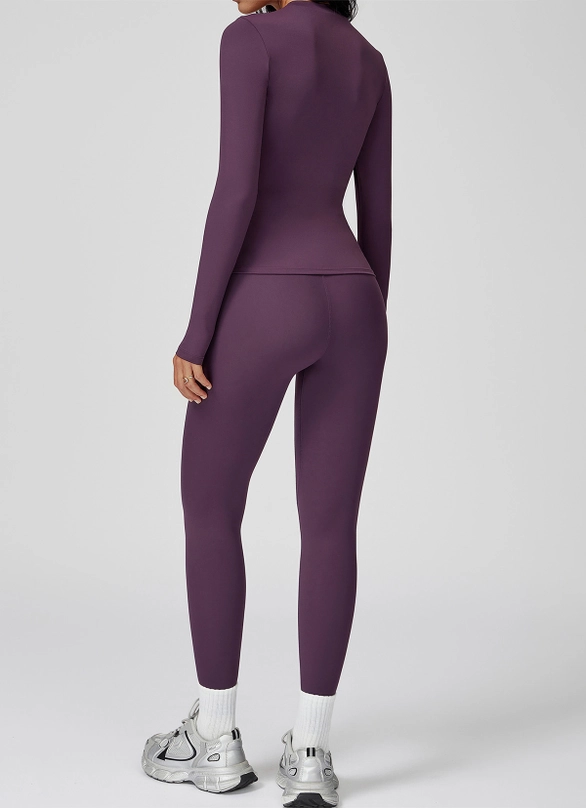 Long Sleeve Top with High Waist Sculpted Leggings Set