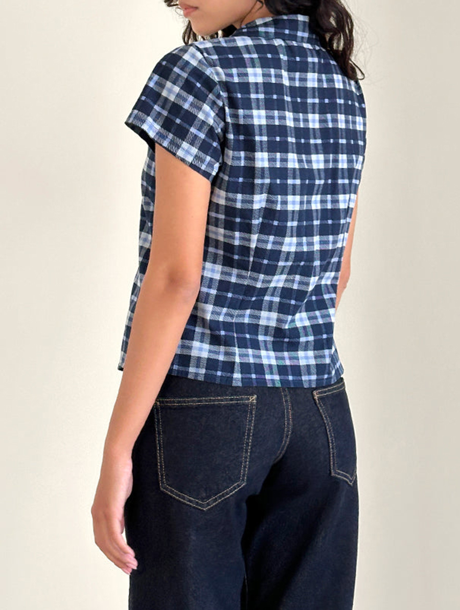 Tartan Dark Blue Shirt