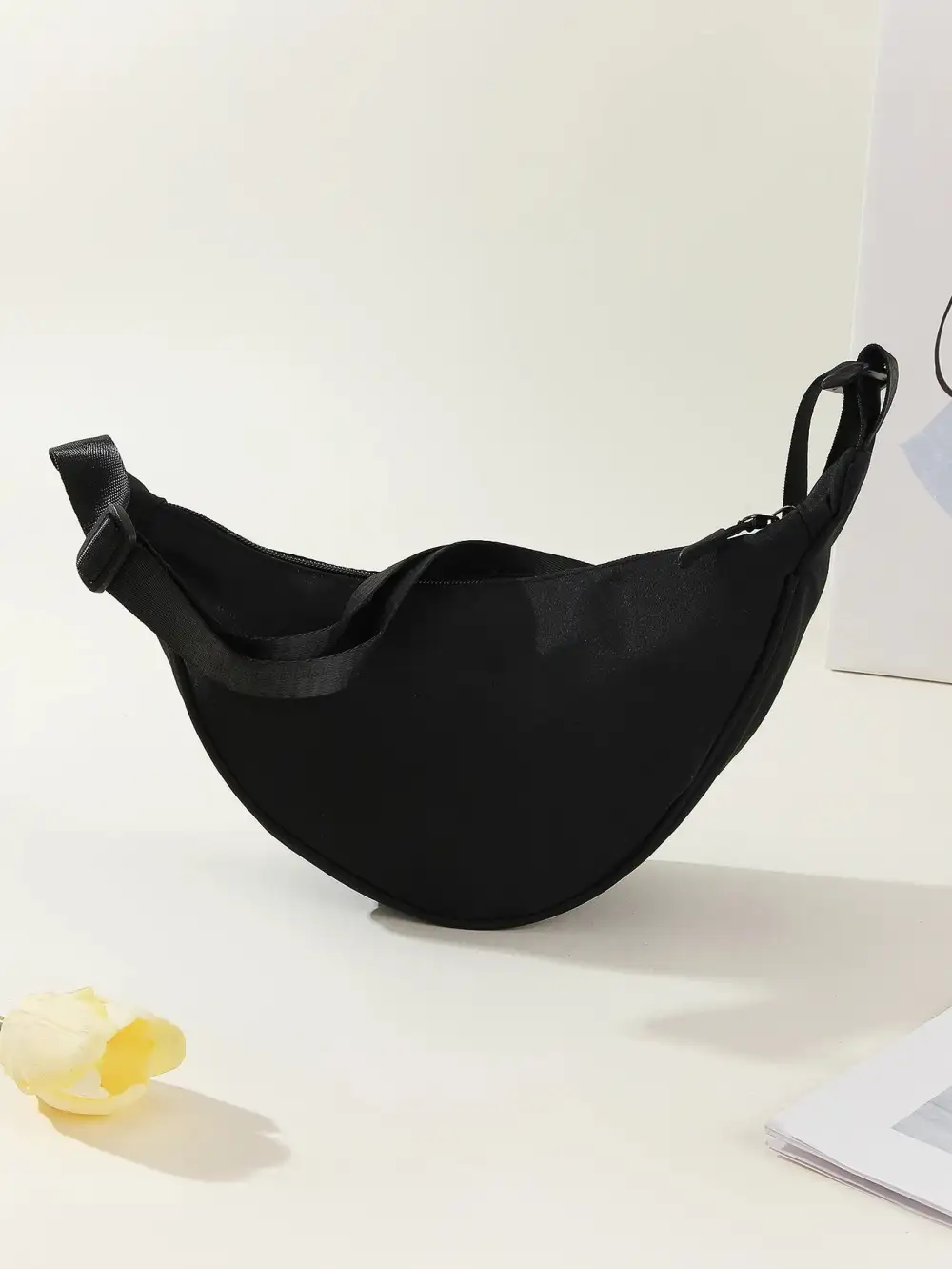 Soft Zip-Top Crossbody Bag