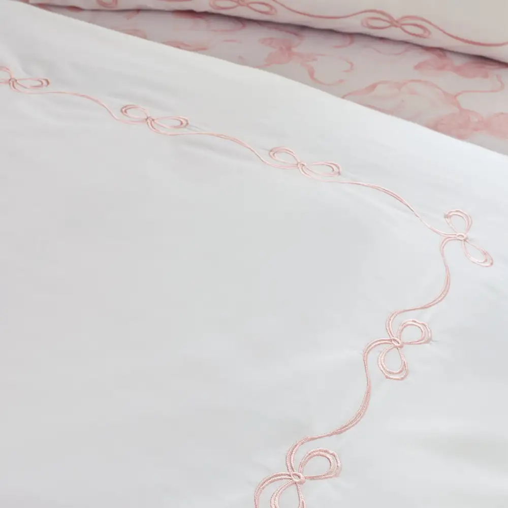 Modern Bedroom Embroidered Printed Cotton Duvet Cover Set