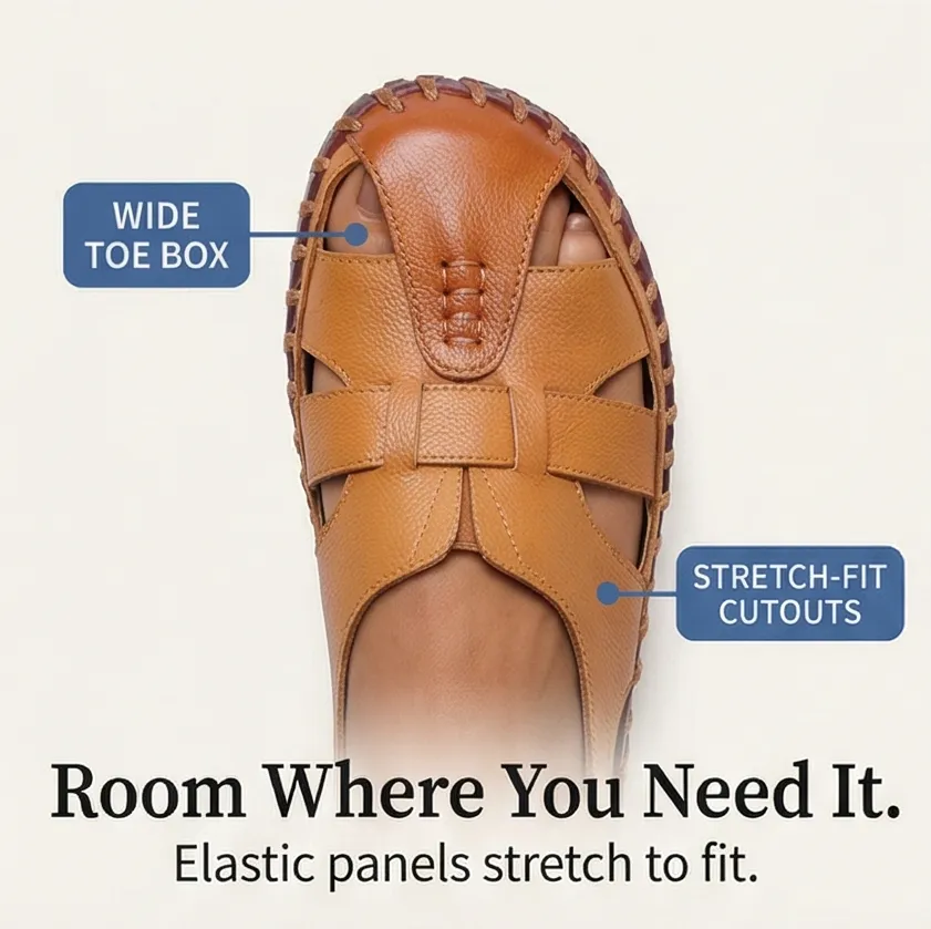Hand Stitched Leather Comfort Sandals