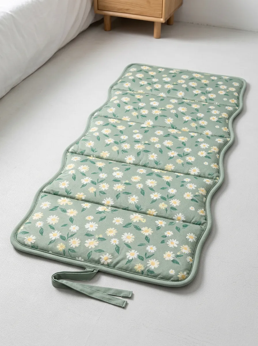 Floral Lover Daisy Green Pattern Cooling Mat