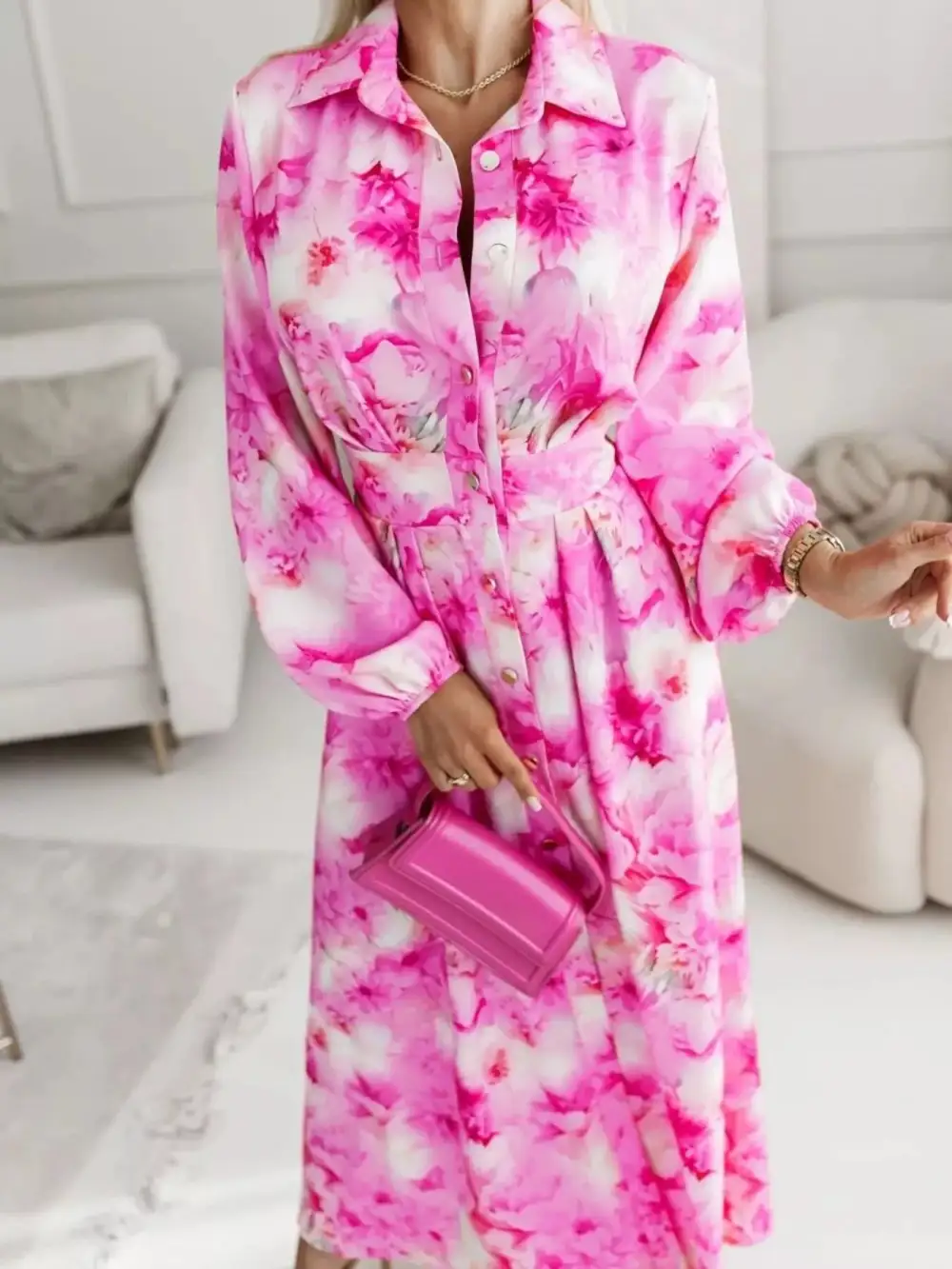 Long Sleeve Maxi Shirt Dress