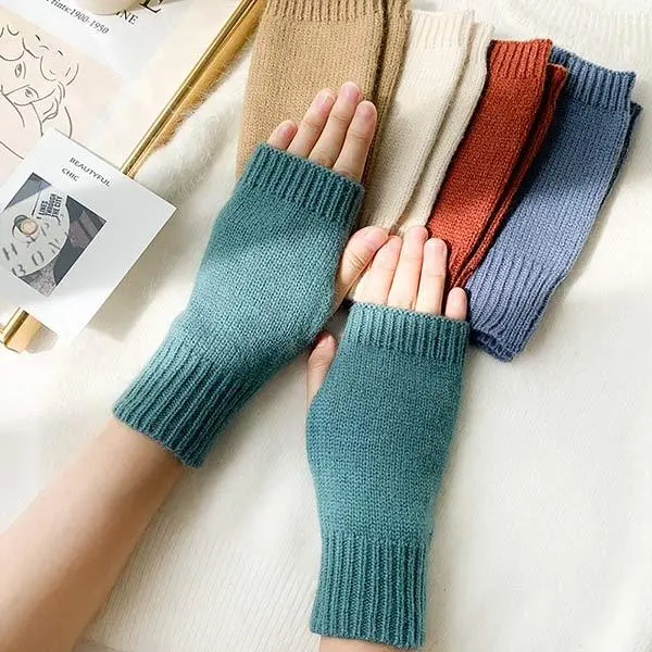 Women'S Knit Fingerless Gloves 87224550C