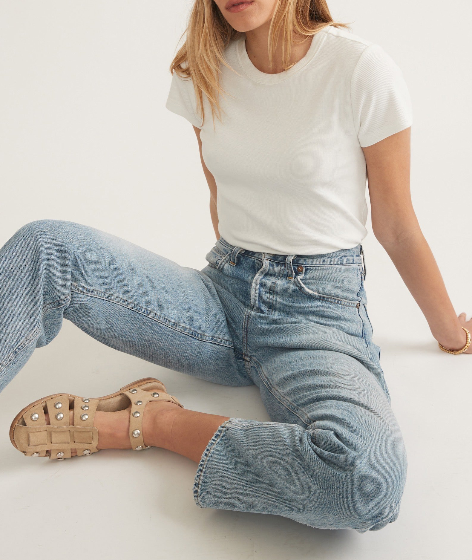 Crisp White Classic Crew Tee