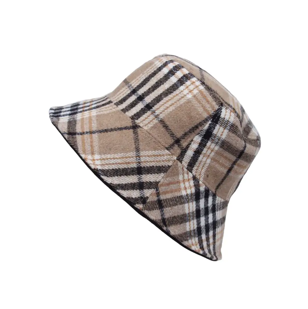 Cotton Plaid Bucket Hat