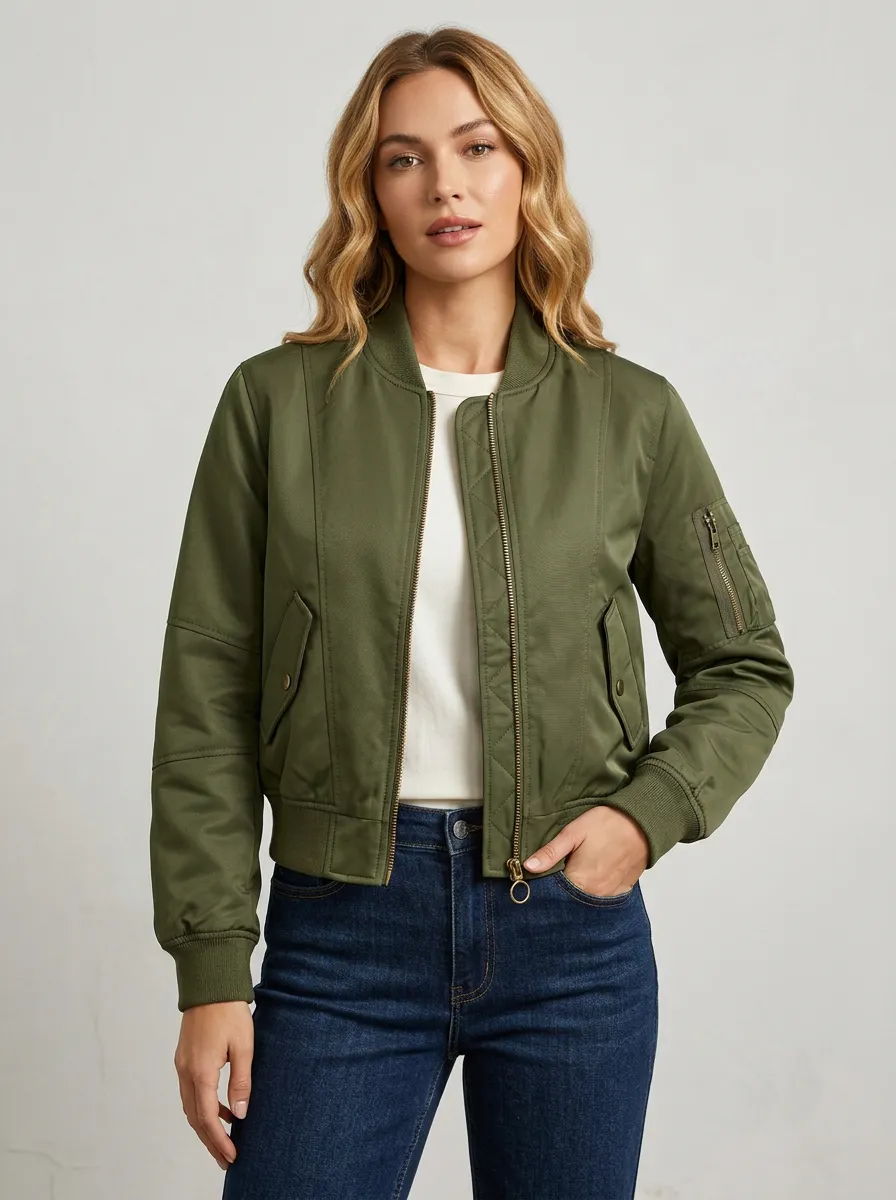 Zip-Front Women's Casual Jacket