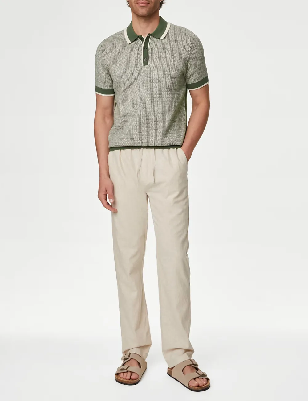 Contrast-Accent Polo Shirt