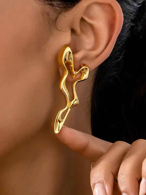 Lustrous Artisan-Inspired Drop Earrings