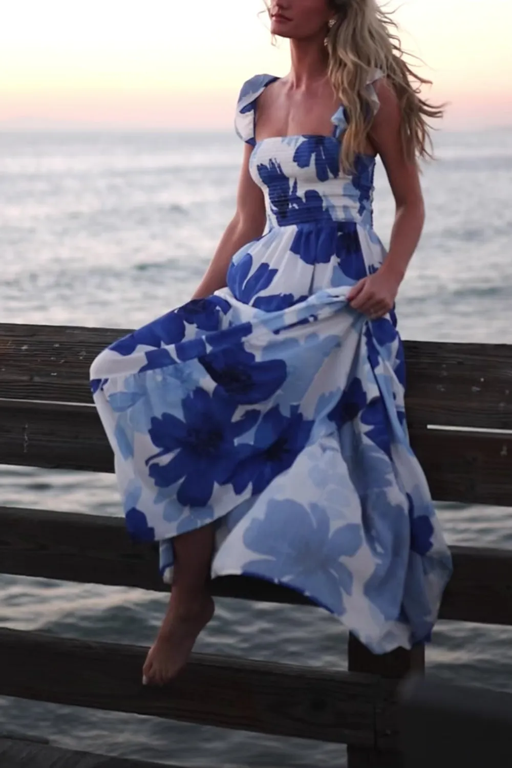 Light And Ethereal Blue Floral Dress