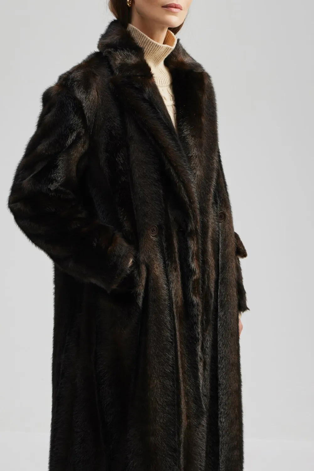 Faux Fur Long Length Coat