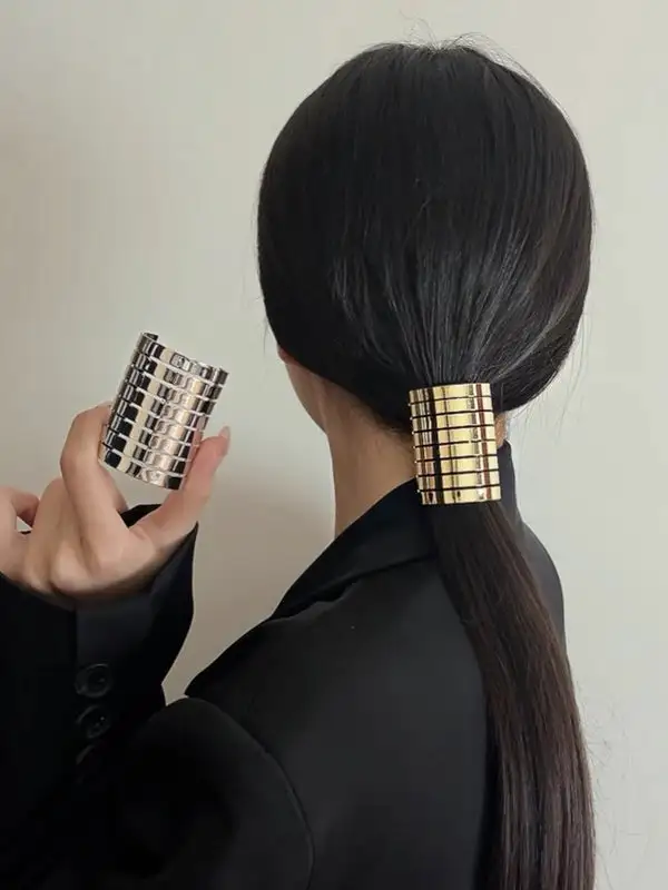 Shiny Geometric Hair Tie