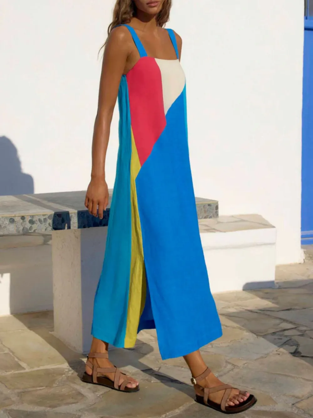 Easy Fit Striped Midi Dress