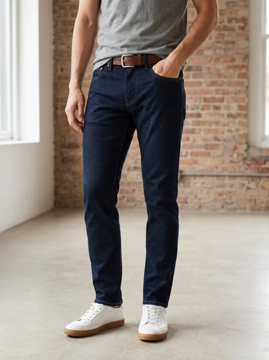 Men's Denim Slim Fit Jeans with Five Pocket