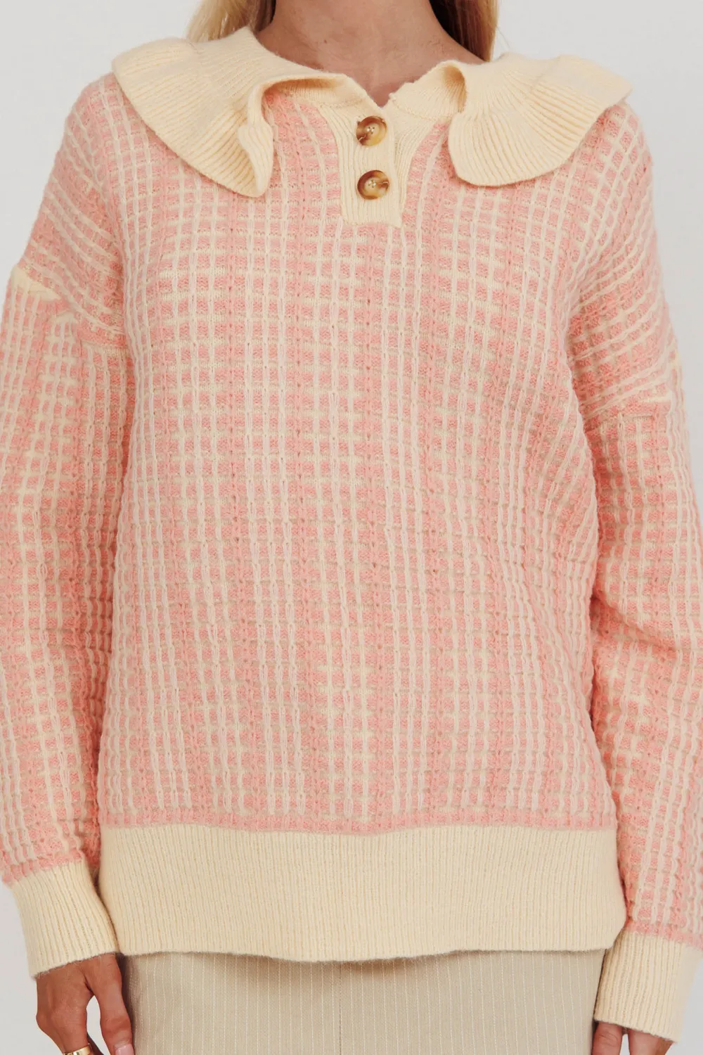 Fashionable Luxury Lapel Plaid Top