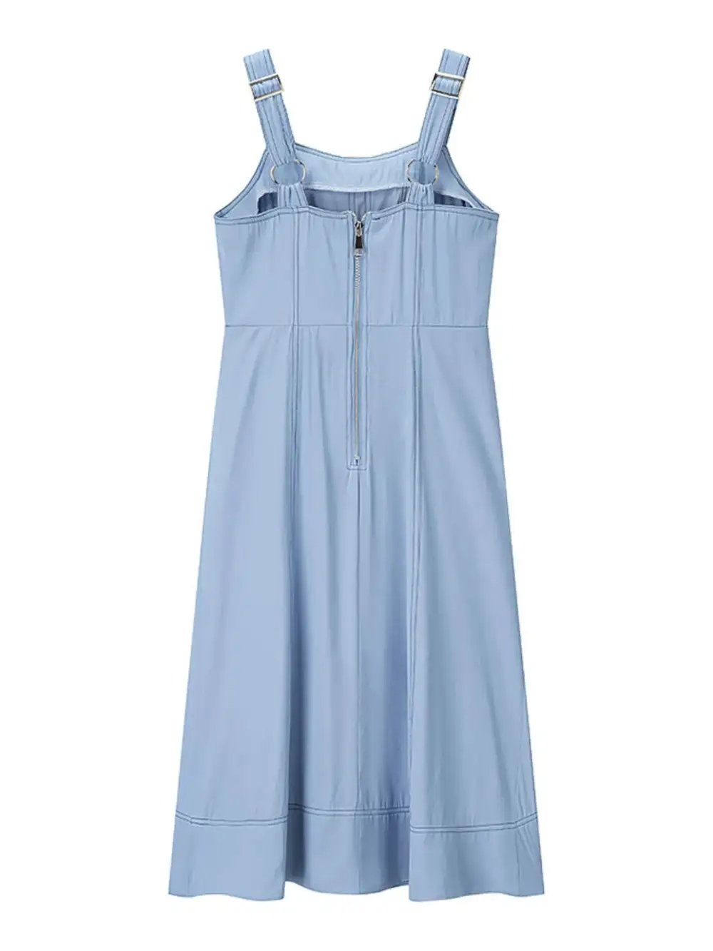 Layered Detail Denim Dress