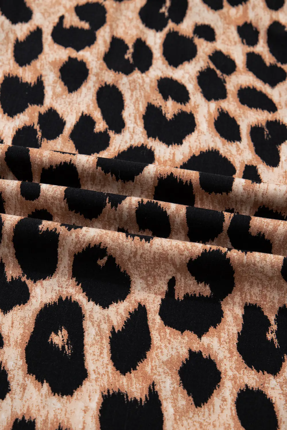 Animal Print Smocked Midi Dress