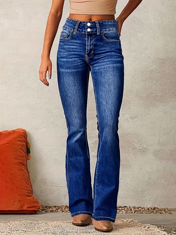 High-waisted Flared Jeans