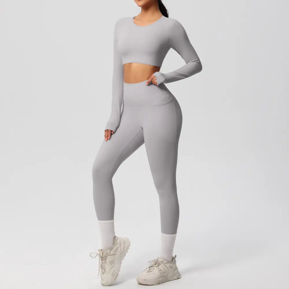Brushed High-Waist Two-Piece Activewear Active Set