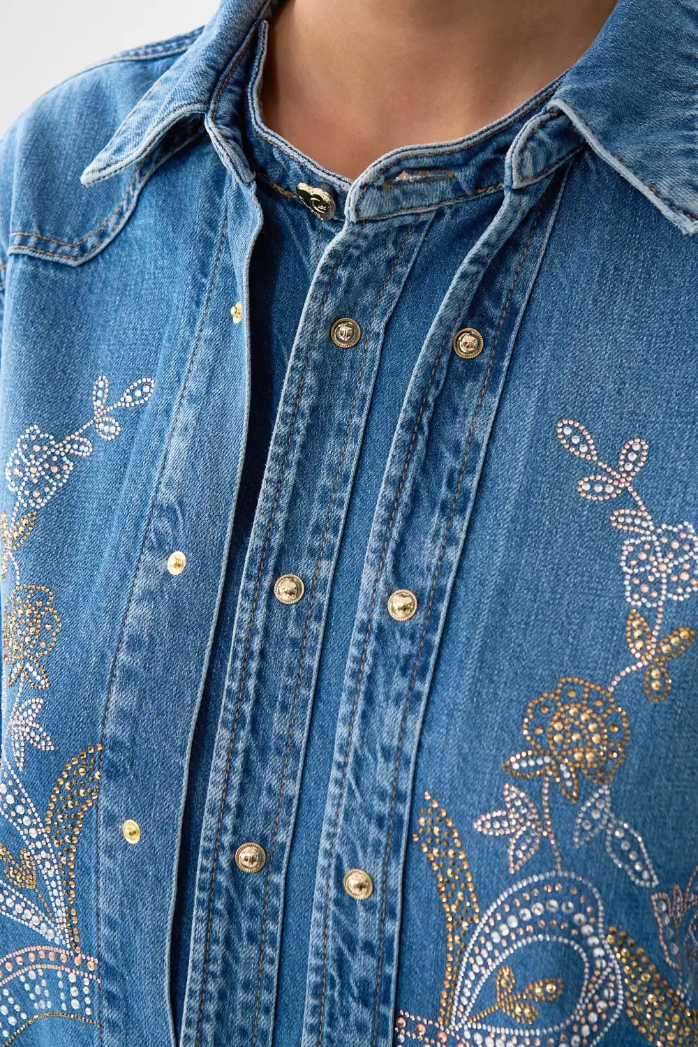 Of Lace Long Line Shirt