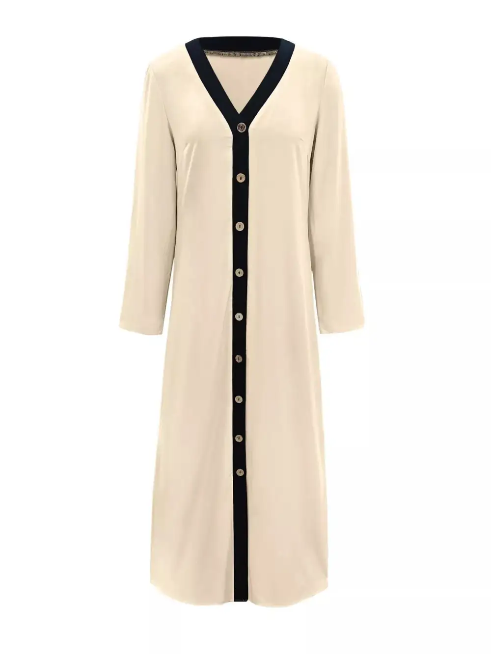 Finish Button Front Midi Dress