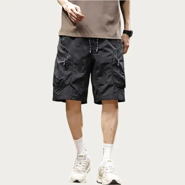 Drawstring Pocketed Lightweight Men's Cargo Shorts