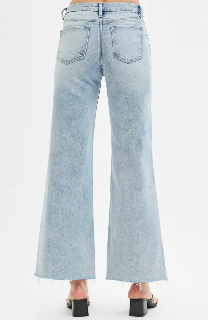Mid Rise Textured Denim Jeans