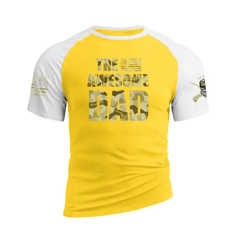 THE AWESOME DAD RAGLAN GRAPHIC TEE
