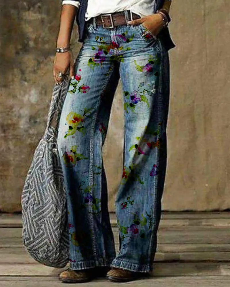 Floral Casual Pants