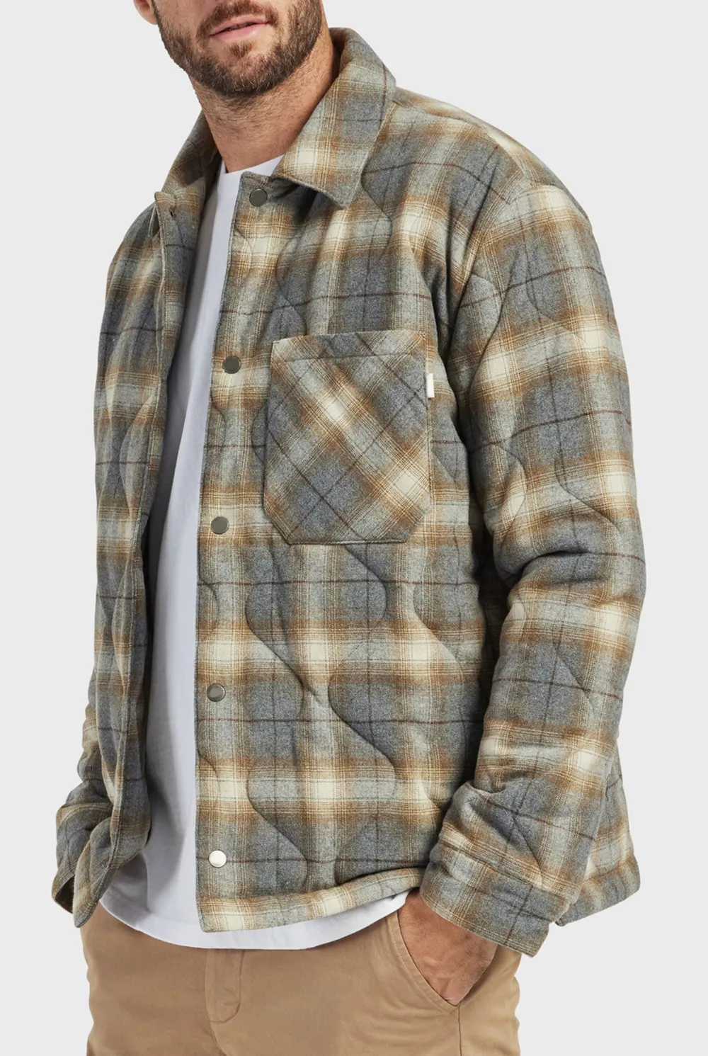 Plaid Wool Blend Jacket