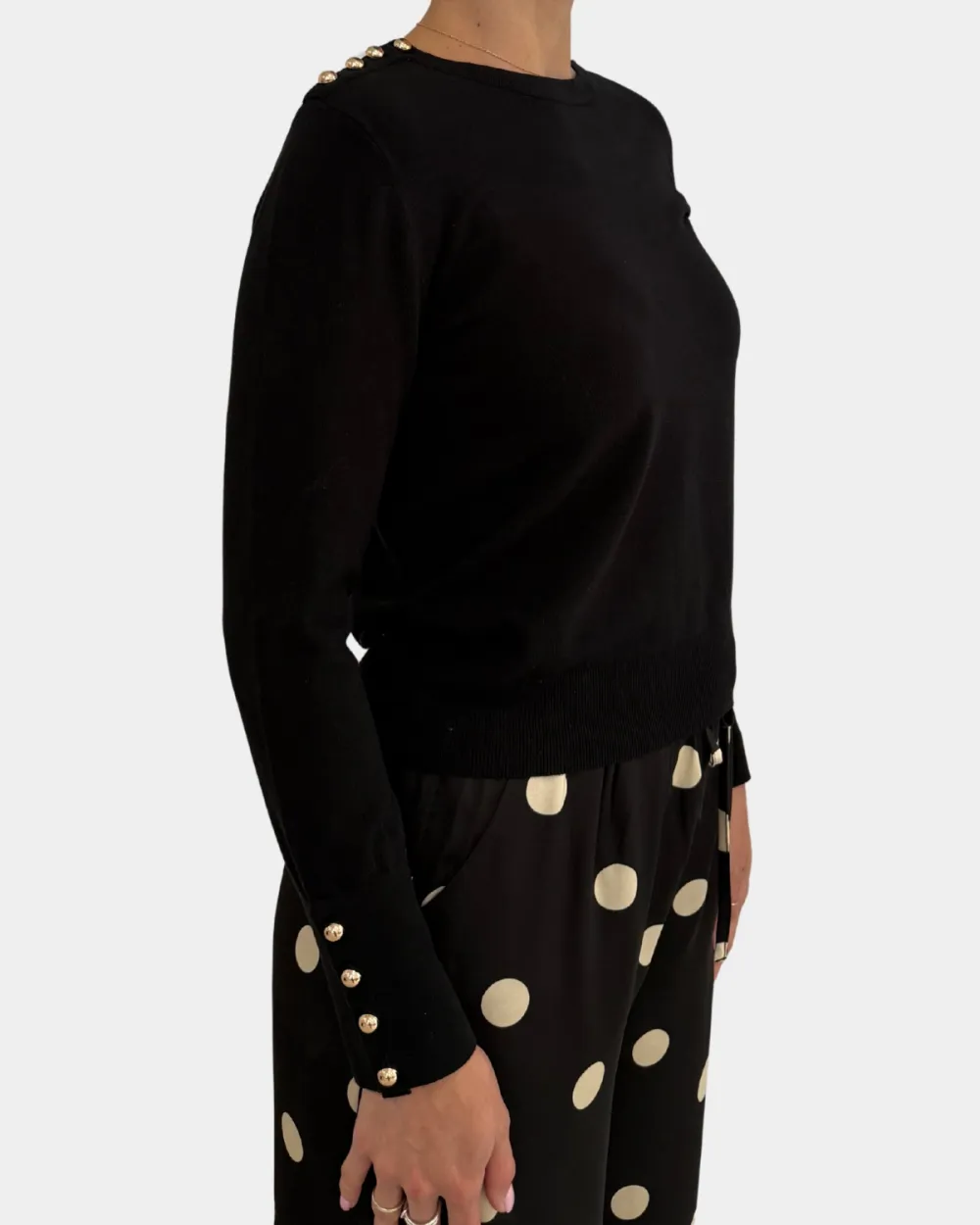 Relaxed Button Long Sleeve Top