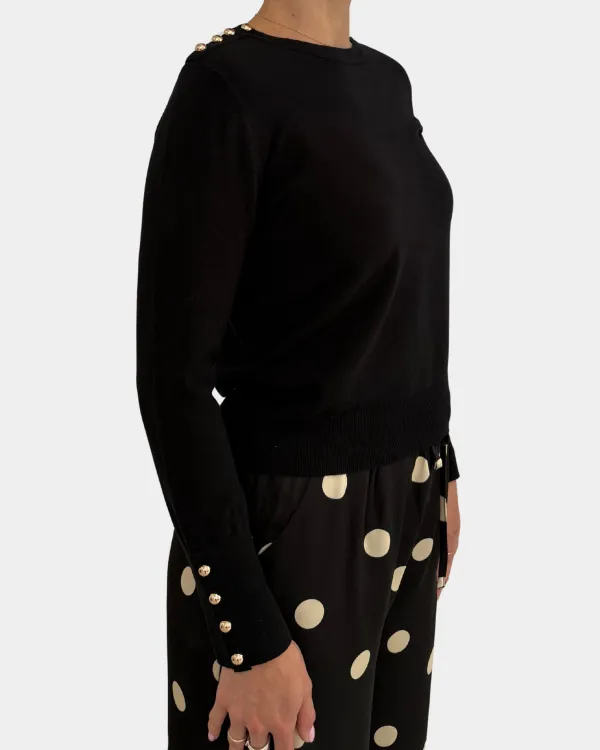 Relaxed Button Long Sleeve Top