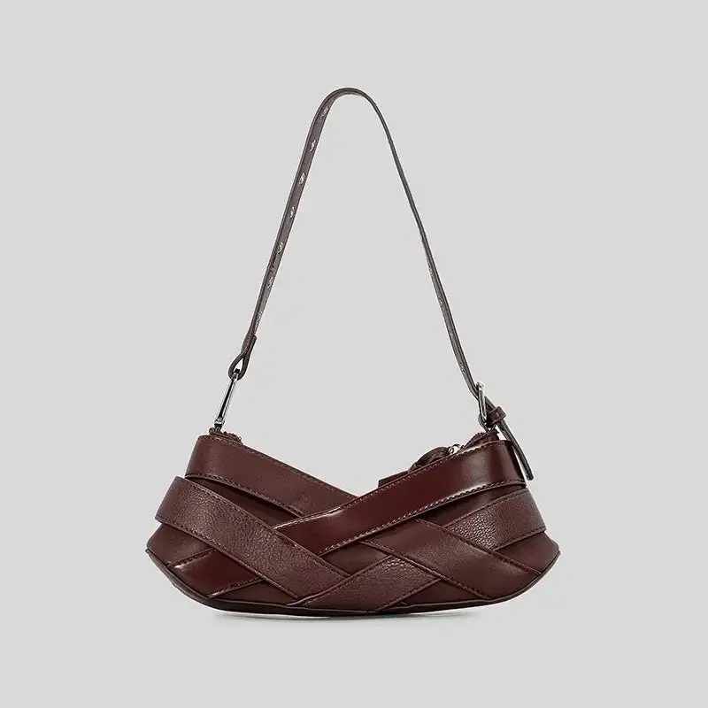 Vintage Zip-Top Shoulder Bag