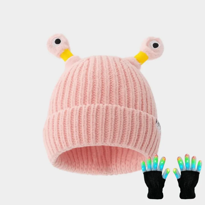 🔥Spring Hot Sale - 49% OFF🔥 Parent-Child Cute Glowing Little Monster Knit Hat