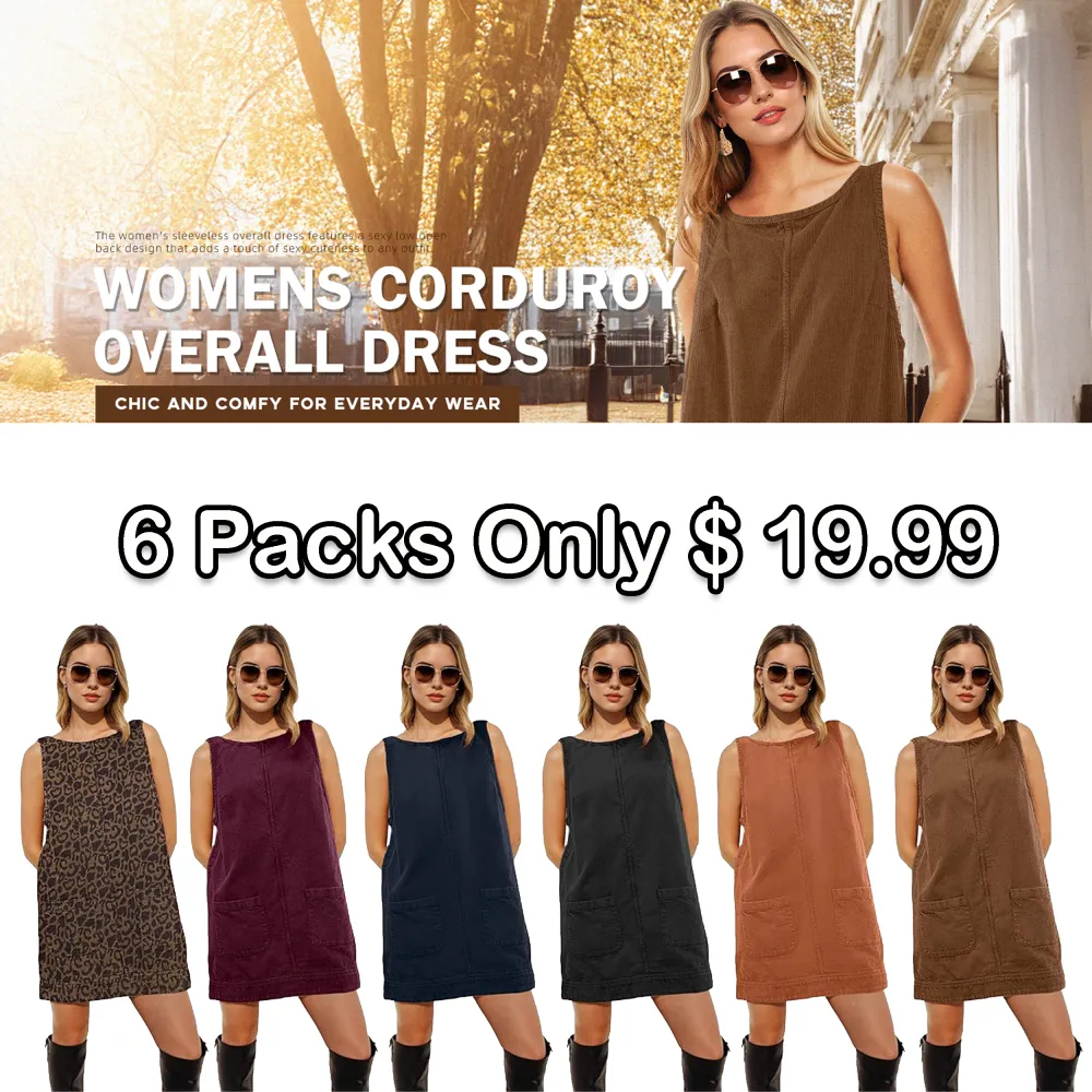 👗 Women’s Corduroy Overalls Dress – Soft, Cute & Effortlessly Stylish